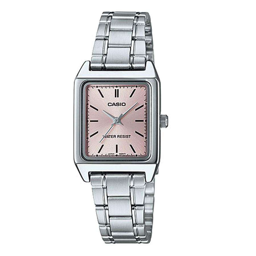 Casio Watch Silver Square Casio LTP-V007D-4E Silver Stainless