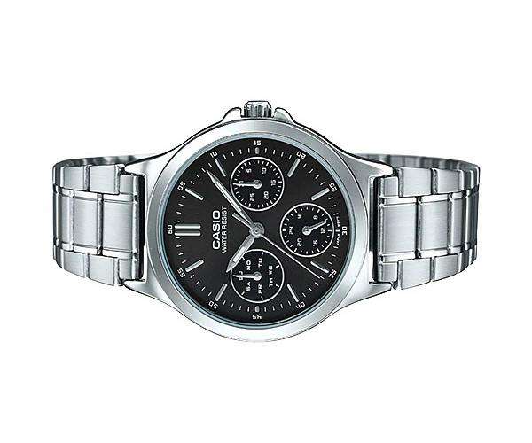 Casio LTP-V300D-1A Silver Stainless Steel Strap Watch for Women-Watch Portal Philippines