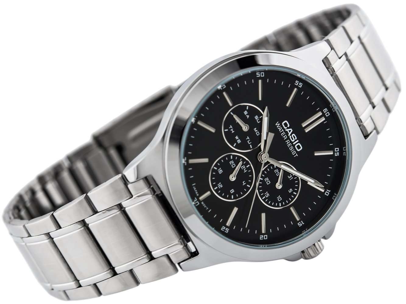 Casio LTP-V300D-1A Silver Stainless Steel Strap Watch for Women-Watch Portal Philippines