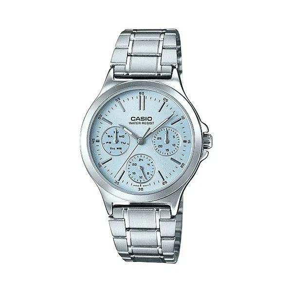 Casio LTP-V300D-2A Silver Stainless Steel Strap Analog Watch for Men and Women-Watch Portal Philippines
