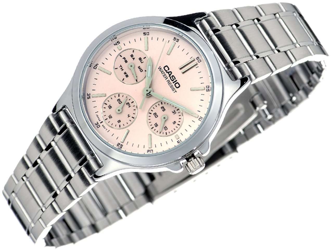 Casio LTP-V300D-4A Silver Stainless Steel Strap Watch for Women-Watch Portal Philippines