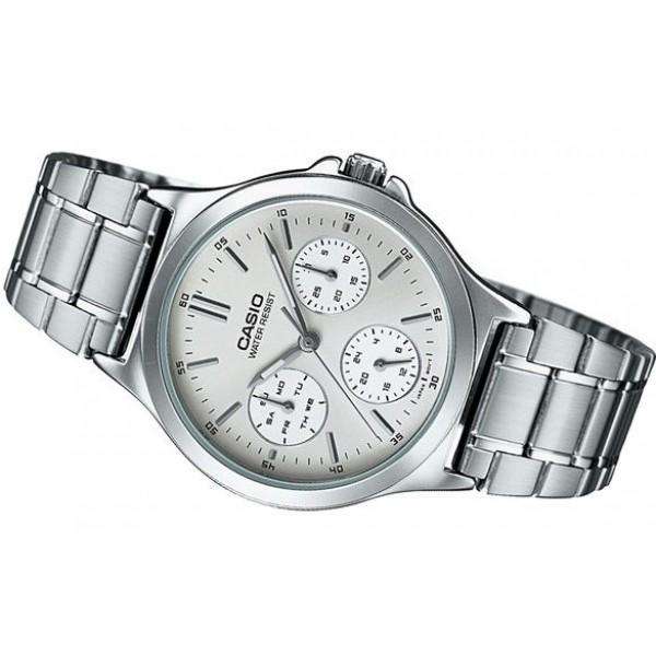 Casio LTP-V300D-7A Silver Stainless Steel Strap Watch for Women-Watch Portal Philippines