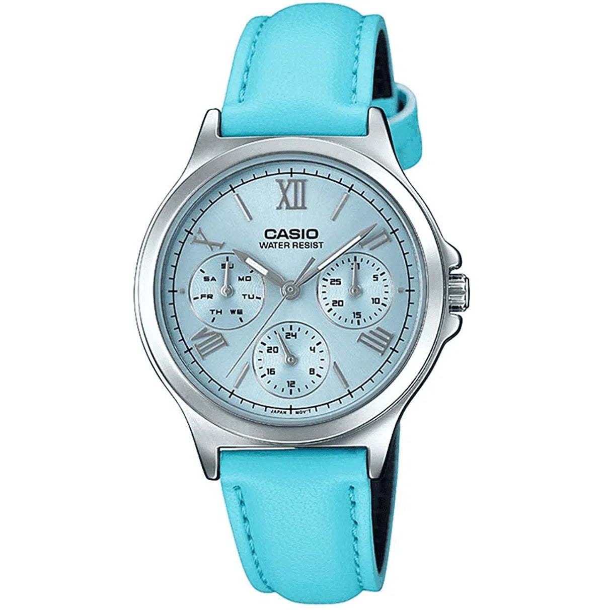 Casio LTP-V300L-2A3 Light Blue Leather Watch for Women-Watch Portal Philippines