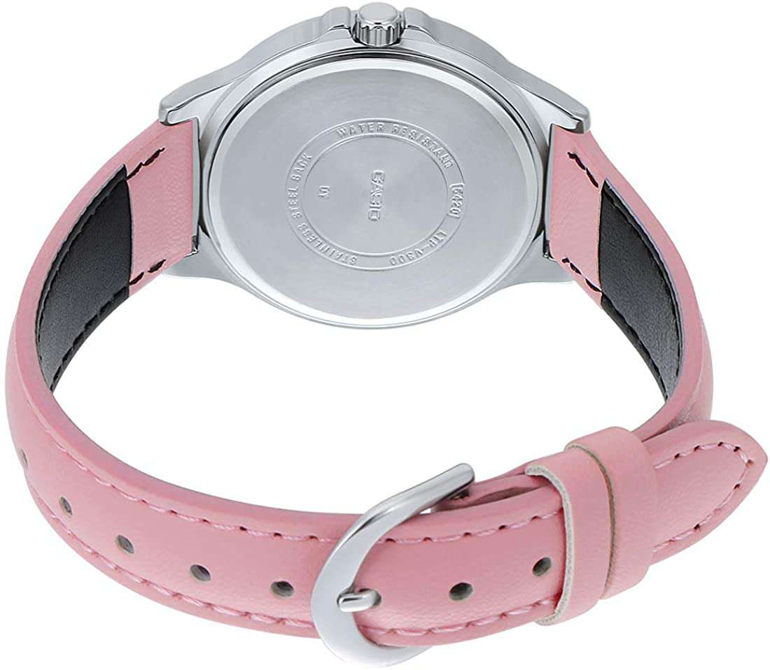 Casio LTP-V300L-4A2 Pink Leather Watch for Women-Watch Portal Philippines