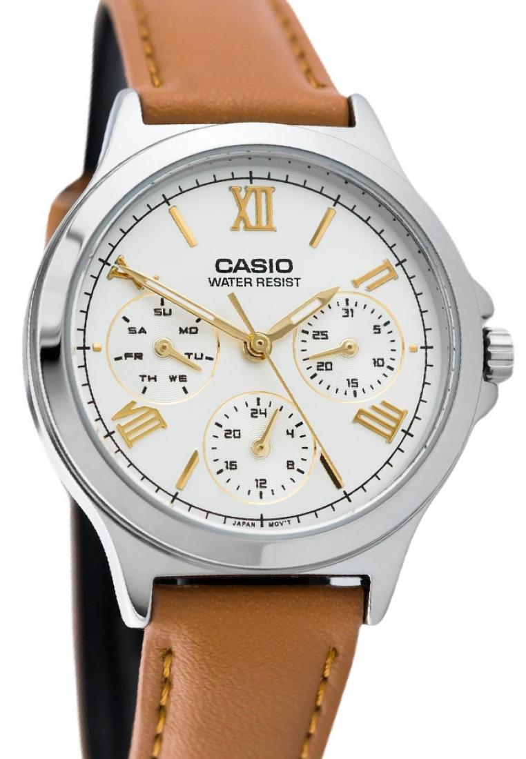 Casio LTP-V300L-7A2 Analog Leather Strap Watch For Women-Watch Portal Philippines