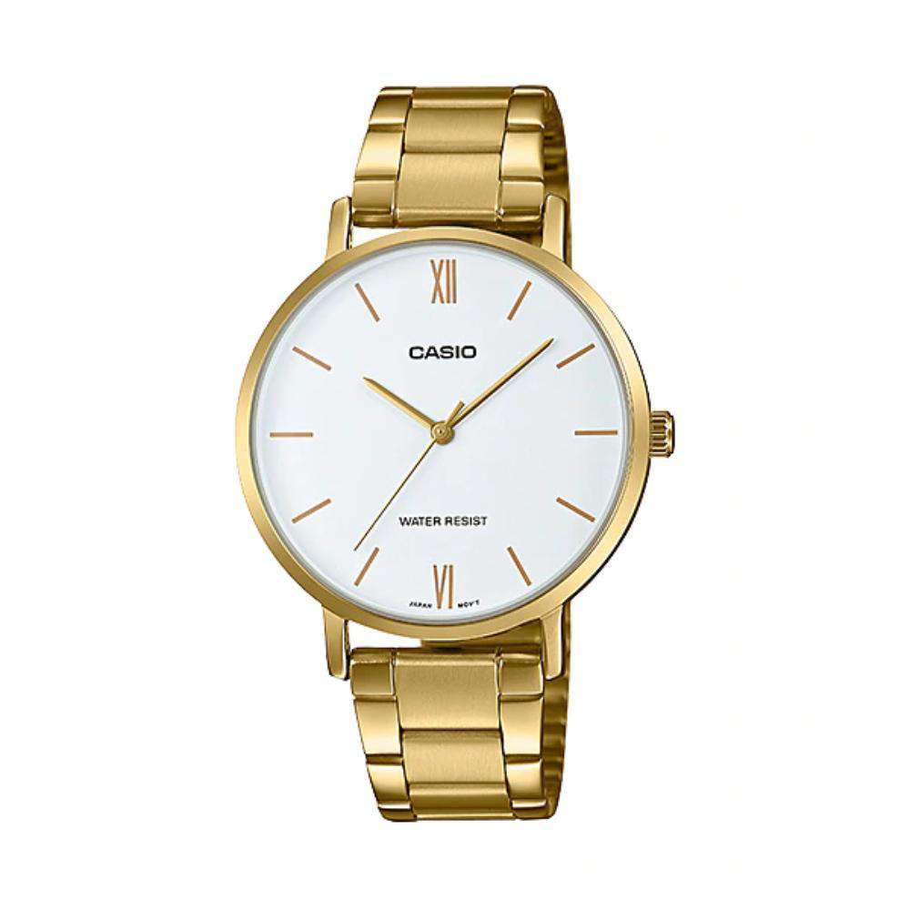 Casio LTP-VT01G-7B Gold Stainless Strap for Women-Watch Portal Philippines