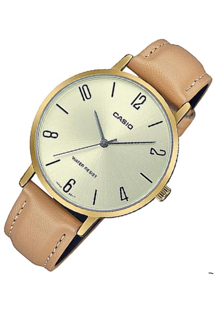 Casio LTP-VT01GL-9B2 Analog Leather Strap Watch For Women-Watch Portal Philippines