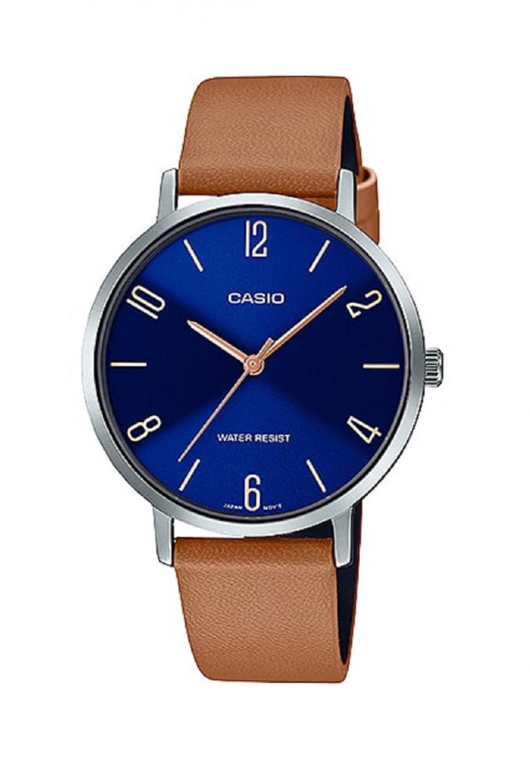 Casio LTP-VT01L-2B2 Analog Leather Strap Watch For Women-Watch Portal Philippines