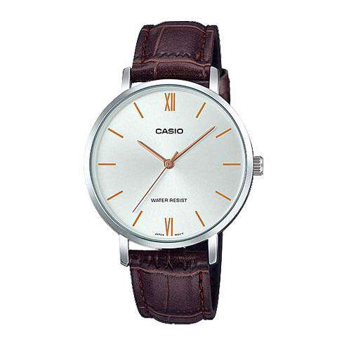 Casio LTP-VT01L-7B2 Brown Leather Strap Watch for Women-Watch Portal Philippines