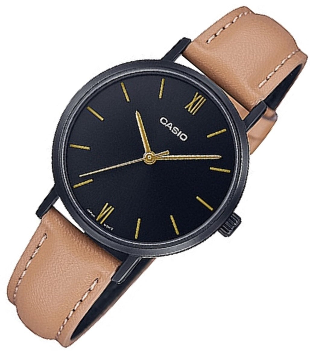 Casio LTP-VT02BL-1A Analog Leather Strap Watch For Women-Watch Portal Philippines