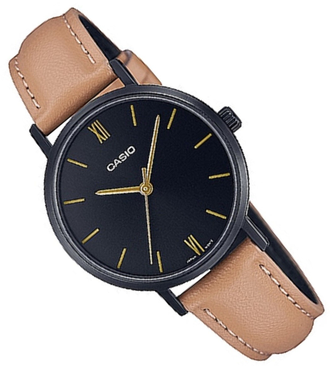 Casio LTP-VT02BL-1A Analog Leather Strap Watch For Women-Watch Portal Philippines