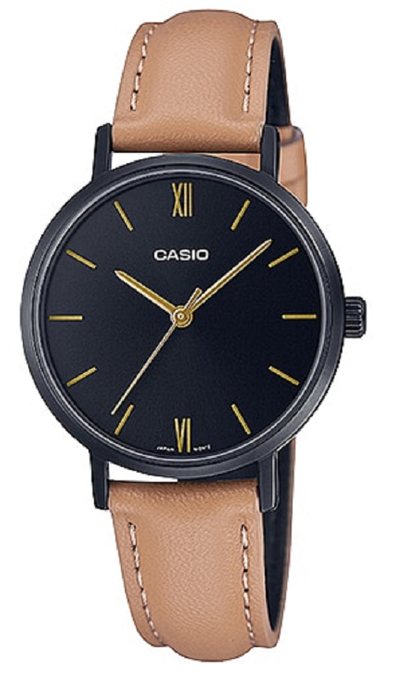 Casio LTP-VT02BL-1A Analog Leather Strap Watch For Women-Watch Portal Philippines