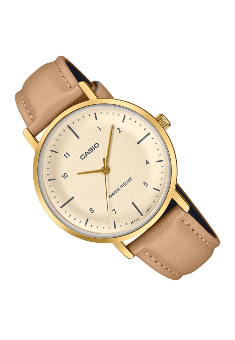 Casio LTP-VT03GL-4B Analog Leather Band Watch For Women-Watch Portal Philippines