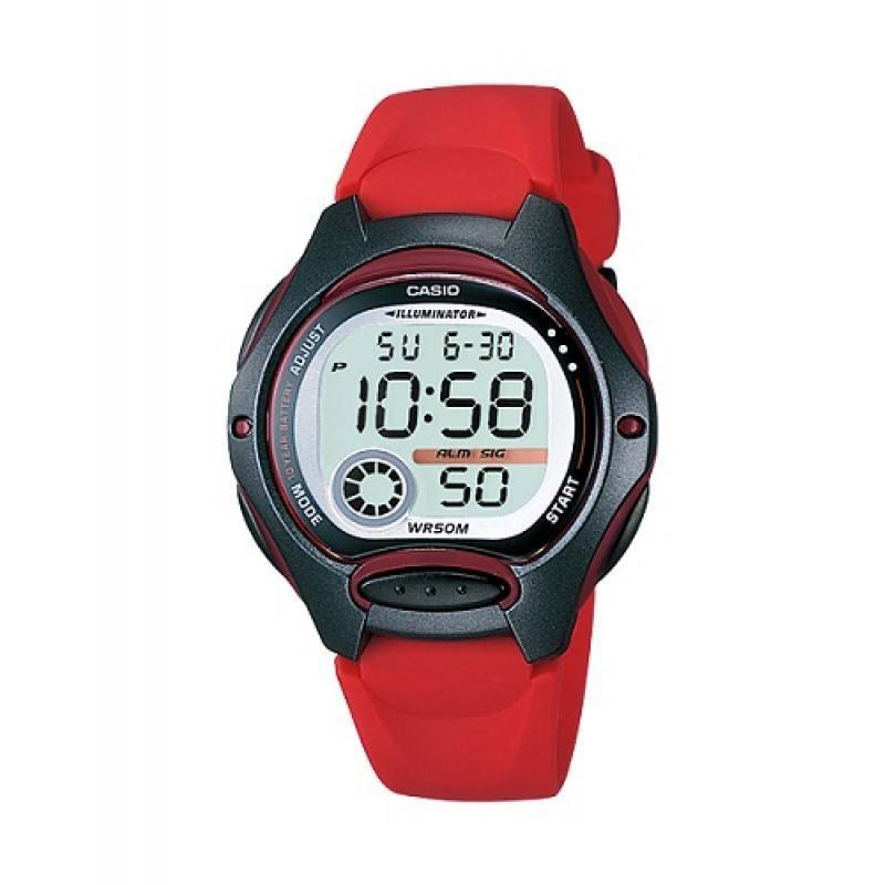 Casio LW-200-4A Red/Black Resin Strap Watch for Women-Watch Portal Philippines