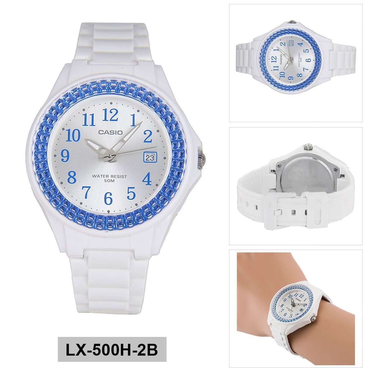 Casio LX-500H-2B White Resin Watch for Women-Watch Portal Philippines