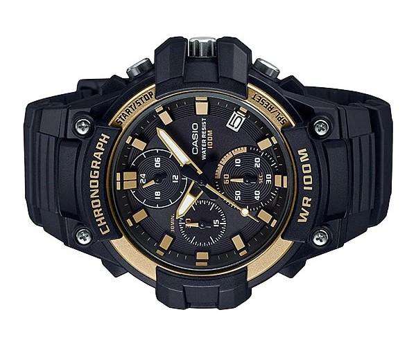 Casio MCW-110H-9AVDF Analog Chronograph Black Resin Strap Watch for Men-Watch Portal Philippines