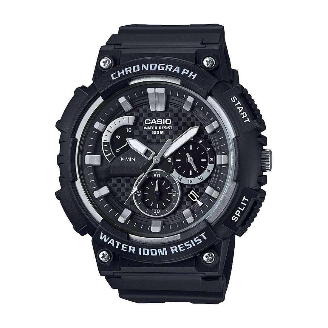 Casio MCW-200H-1AVDF Analog Chronograph Black Resin Strap Watch for Men-Watch Portal Philippines
