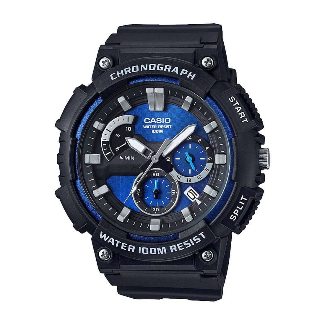 Casio MCW-200H-2AVDF Analog Chronograph Black Resin Strap Watch for Men-Watch Portal Philippines