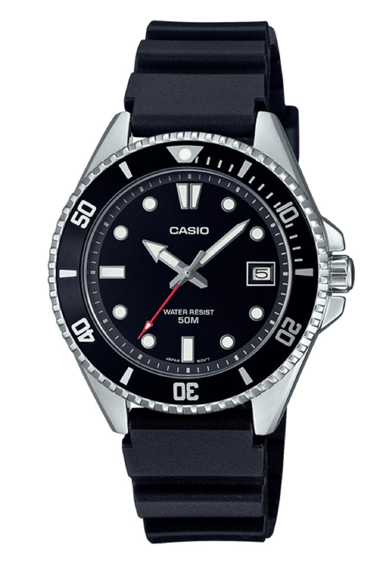 Casio MDV-10-1A1 Analog Rubber Strap Watch For Women-Watch Portal Philippines