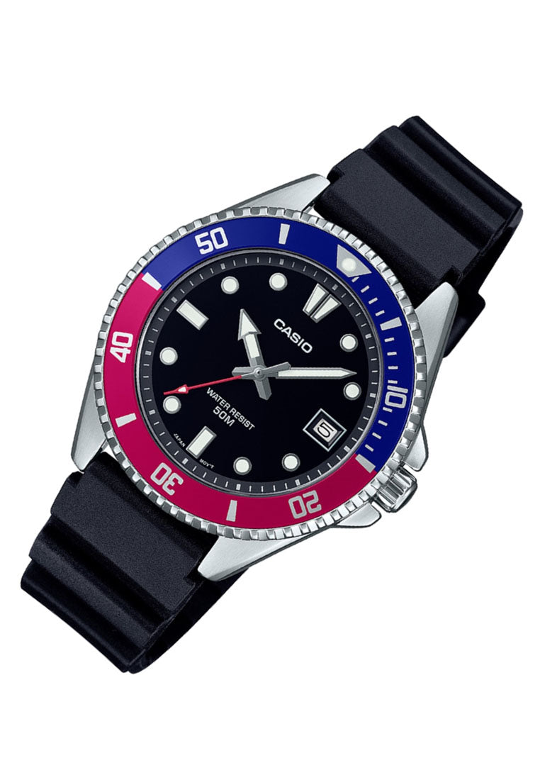 Casio MDV-10-1A2 Analog Rubber Strap Watch For Women-Watch Portal Philippines