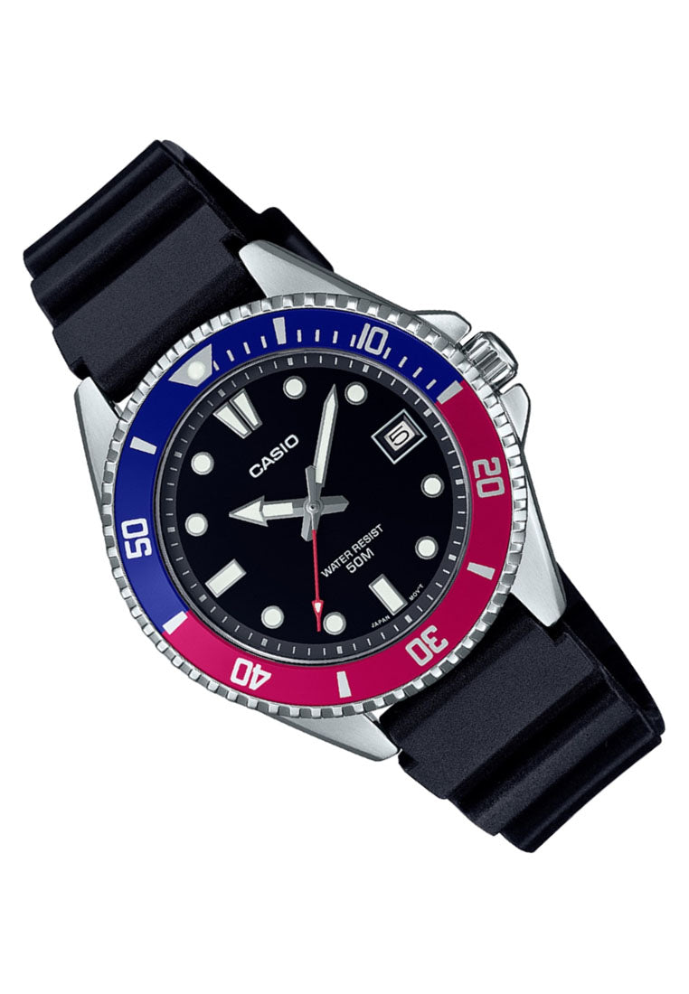 Casio MDV-10-1A2 Analog Rubber Strap Watch For Women-Watch Portal Philippines