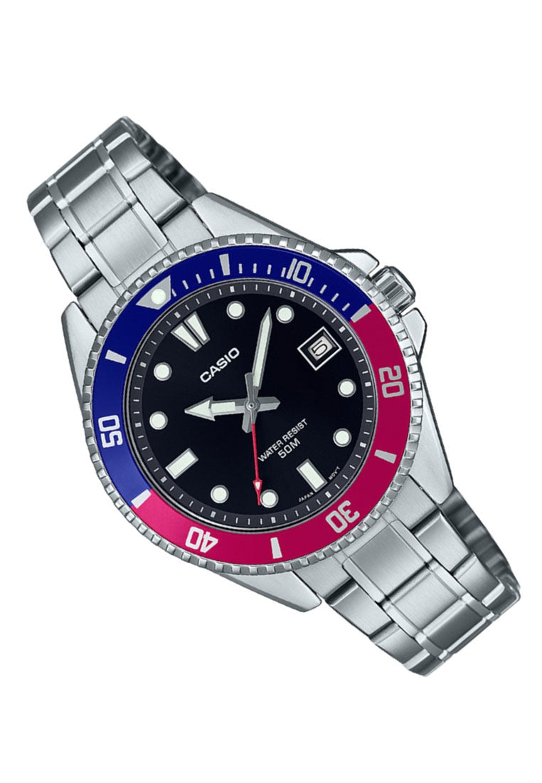 Casio MDV-10D-1A3 Analog Stainless Steel Strap Watch For Women-Watch Portal Philippines