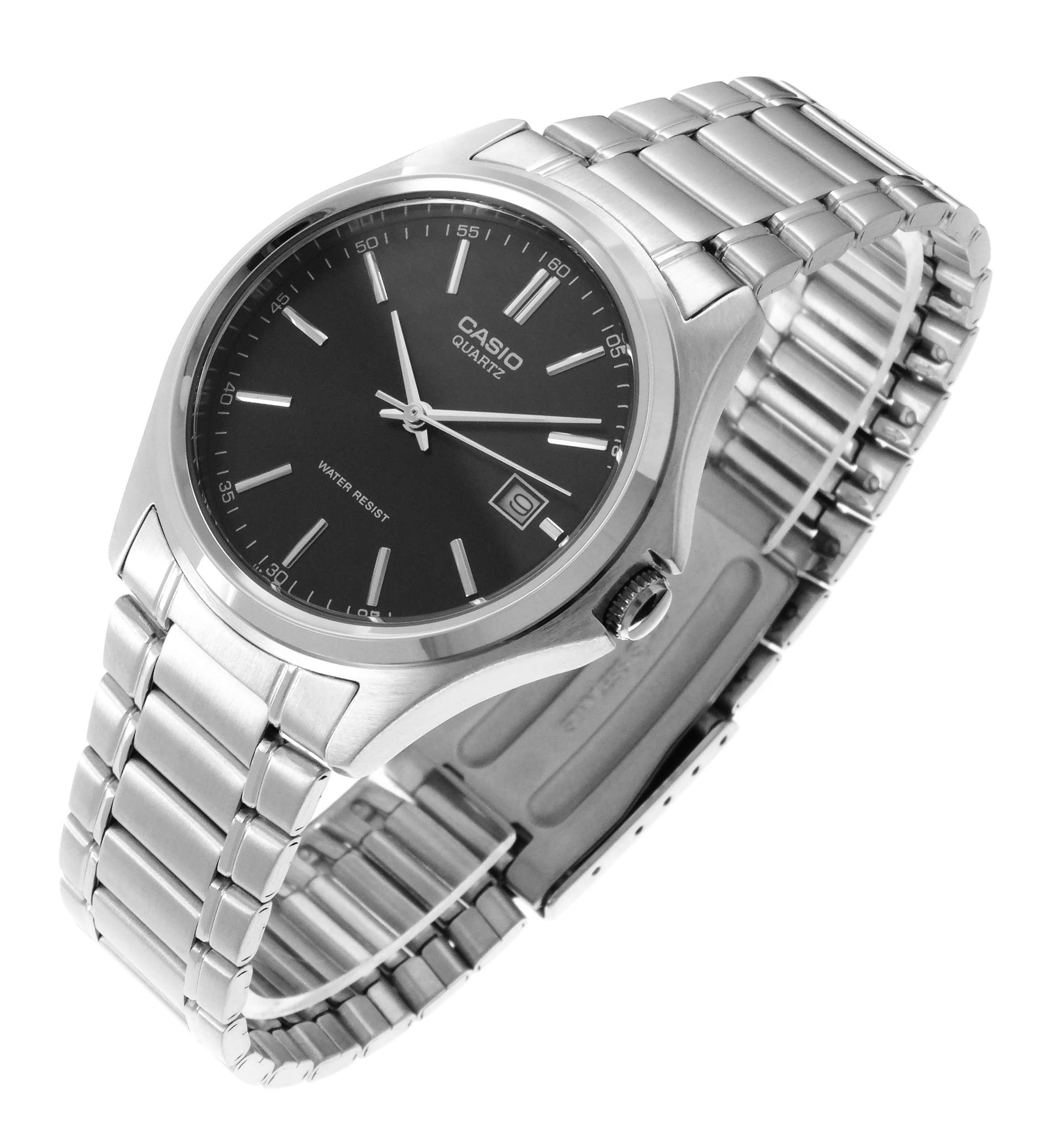 Casio Men's Silver Stainless Steel Strap Watch- MTP-1183A-1ADF