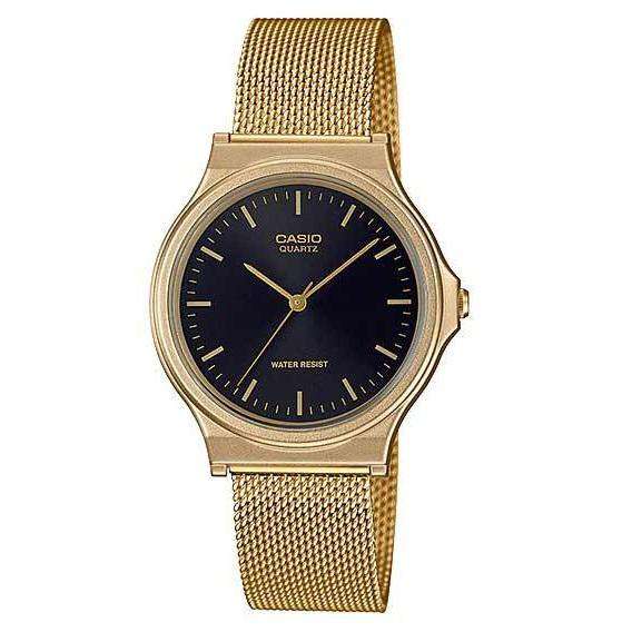 Casio MQ-24MG-1EDF Gold Plated Mesh Strap Watch for Women-Watch Portal Philippines