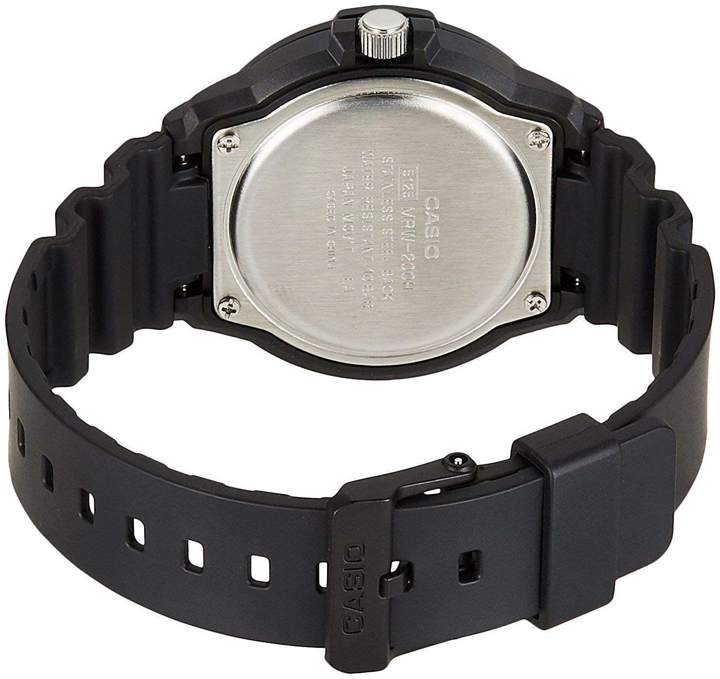 Casio MRW-200H-5BVDF Analog Black Resin Strap Watch for Men-Watch Portal Philippines