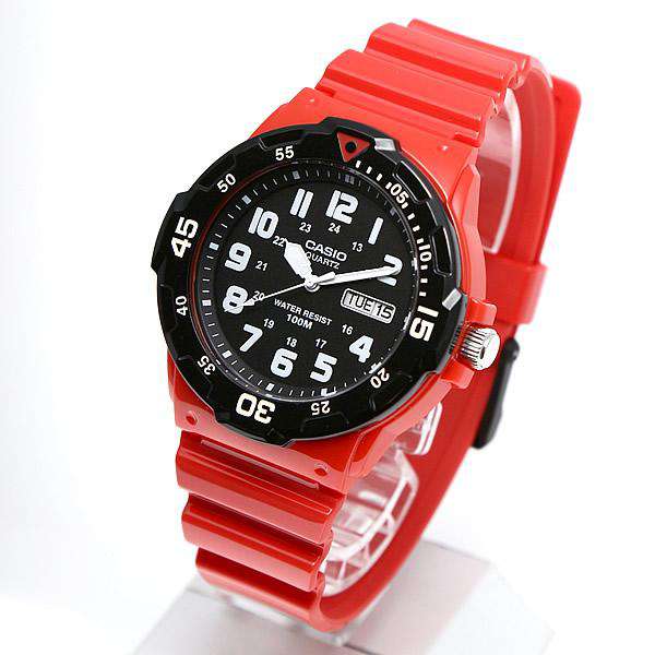Casio MRW-200HC-4B Red Resin Strap Watch for Men-Watch Portal Philippines