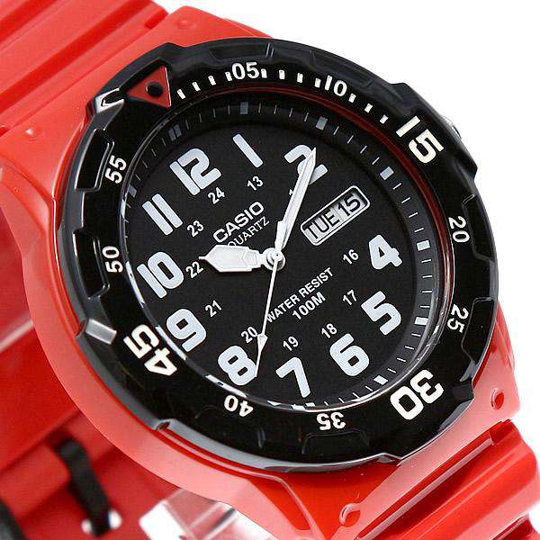 Casio MRW-200HC-4B Red Resin Strap Watch for Men-Watch Portal Philippines