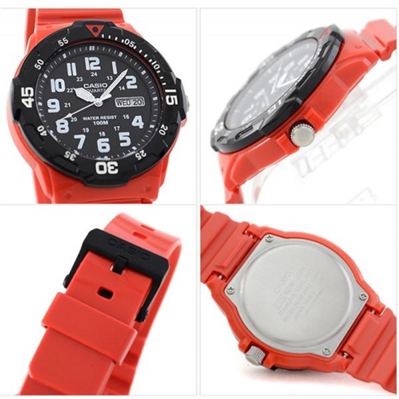 Casio MRW-200HC-4B Red Resin Strap Watch for Men-Watch Portal Philippines