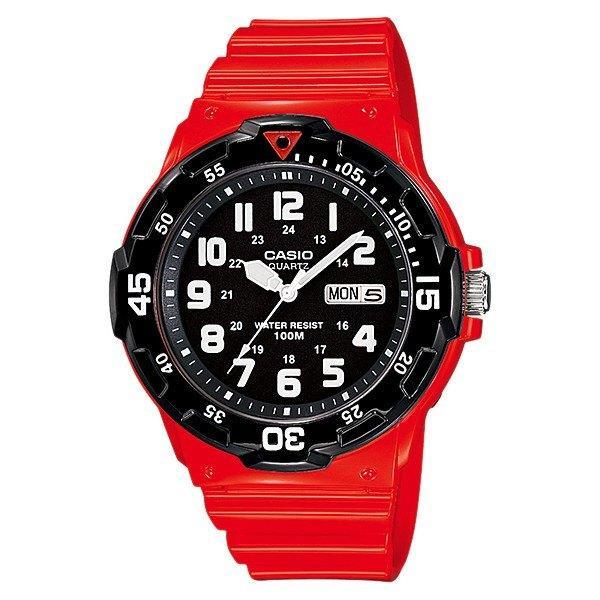 Casio MRW-200HC-4B Red Resin Strap Watch for Men-Watch Portal Philippines