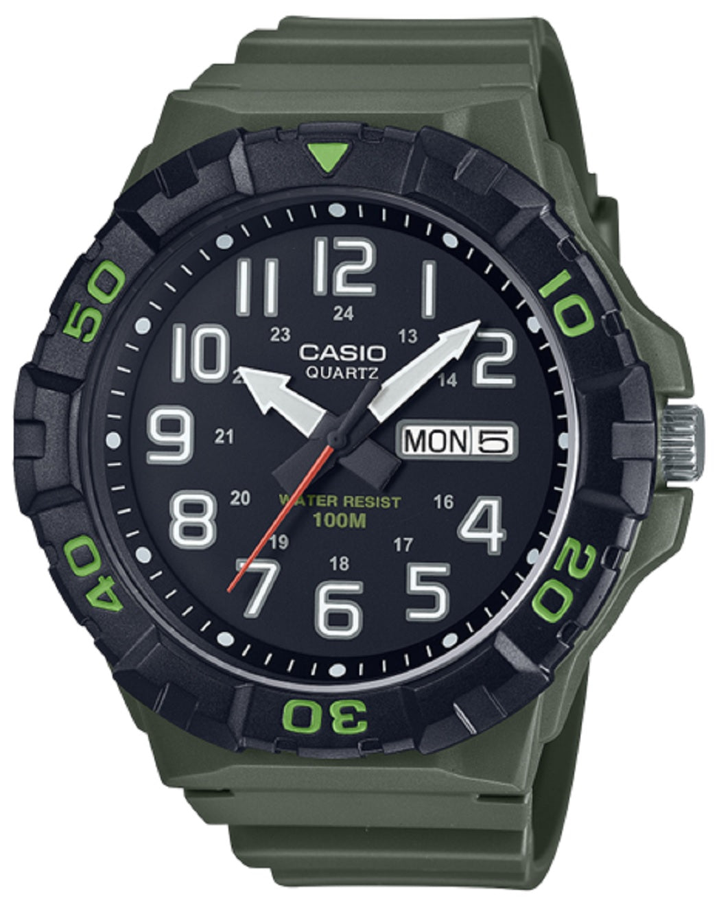 Casio MRW-210H-3A Analog Rubber Strap Watch For Men-Watch Portal Philippines