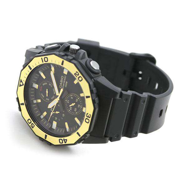 Casio MRW-400H-9AVDF Analog Black/Gold Yellow Resin Strap Watch for Men-Watch Portal Philippines