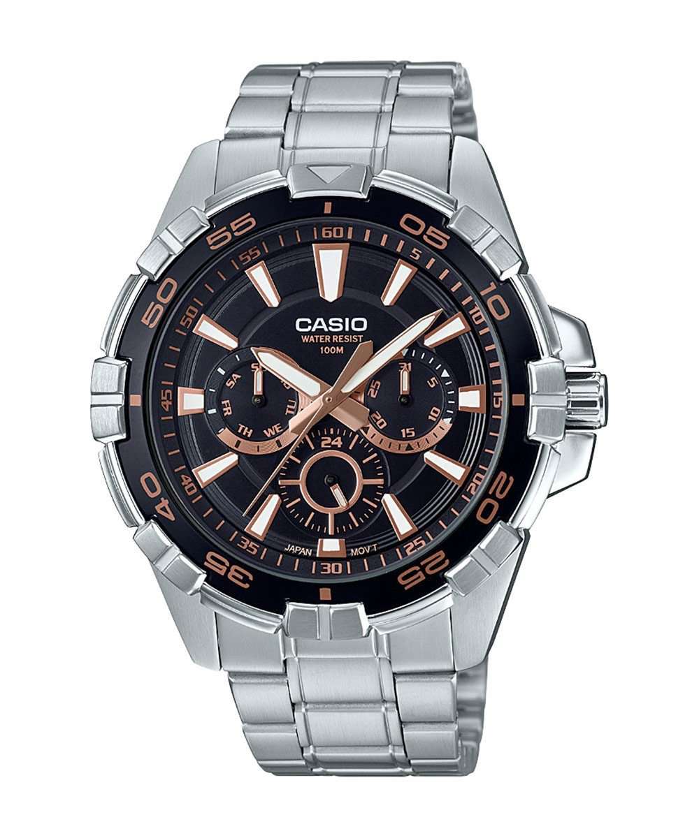 Casio MTD-1069D-1A3VDF Stainless Steel Strap Watch for Men-Watch Portal Philippines