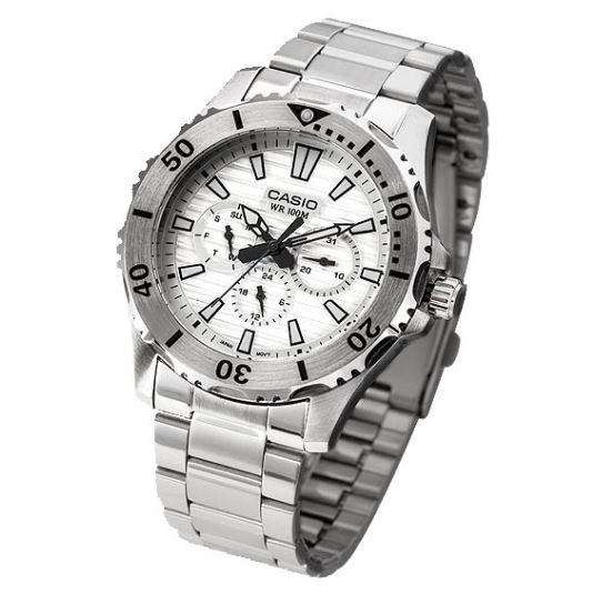 Casio MTD-1086D-7A Silver Stainless Steel Strap Watch for Men-Watch Portal Philippines