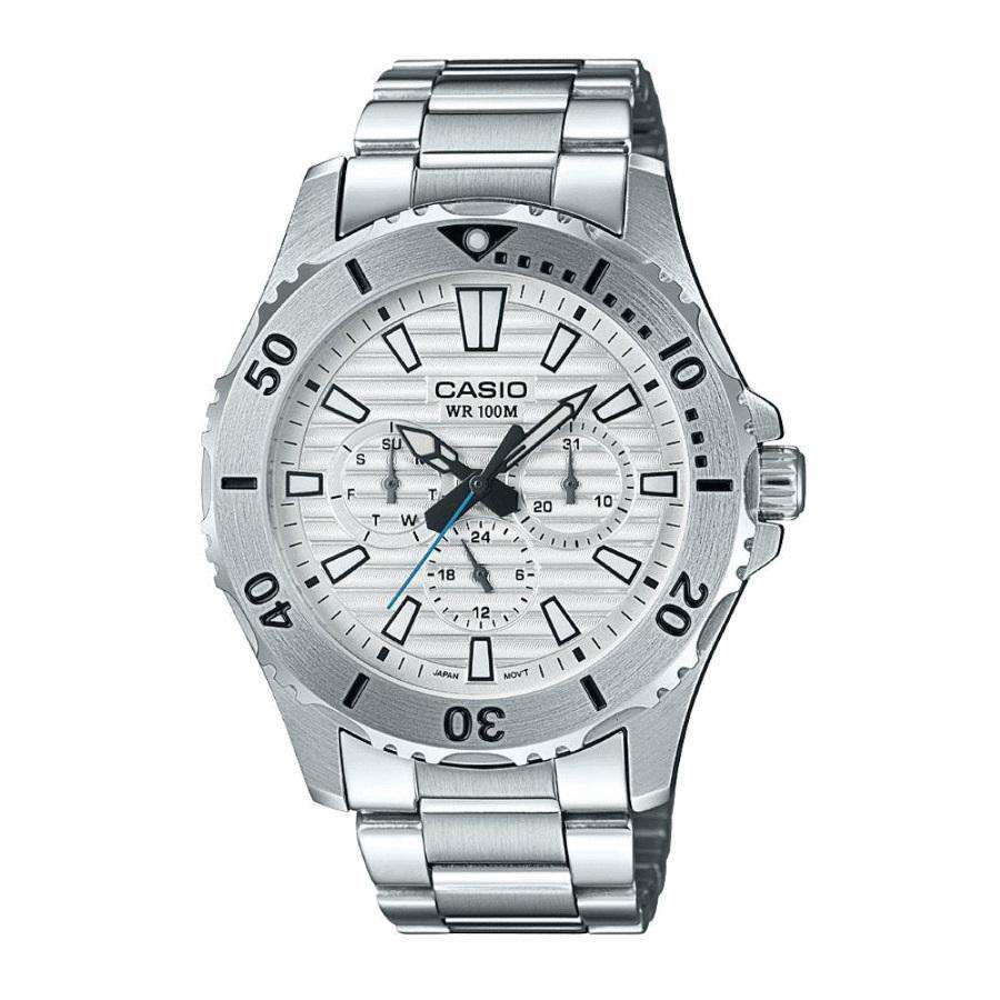 Casio MTD-1086D-7A Silver Stainless Steel Strap Watch for Men-Watch Portal Philippines