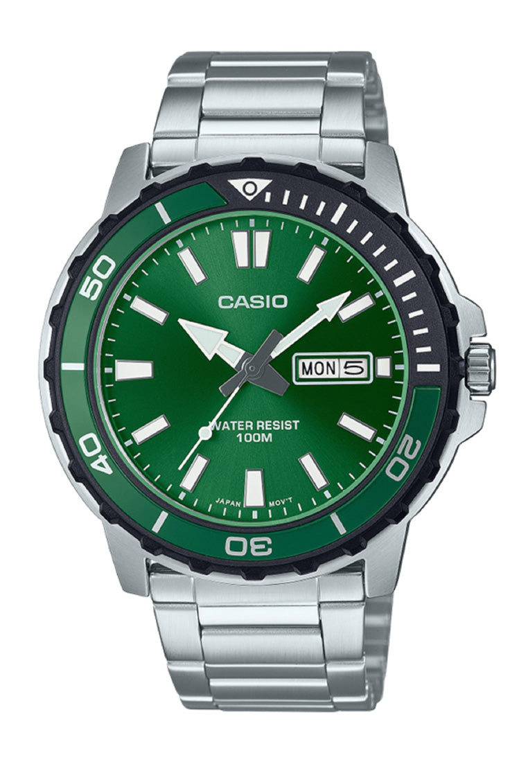 Casio MTD-125D-3A Analog Stainless Steel Strap Watch For Men-Watch Portal Philippines