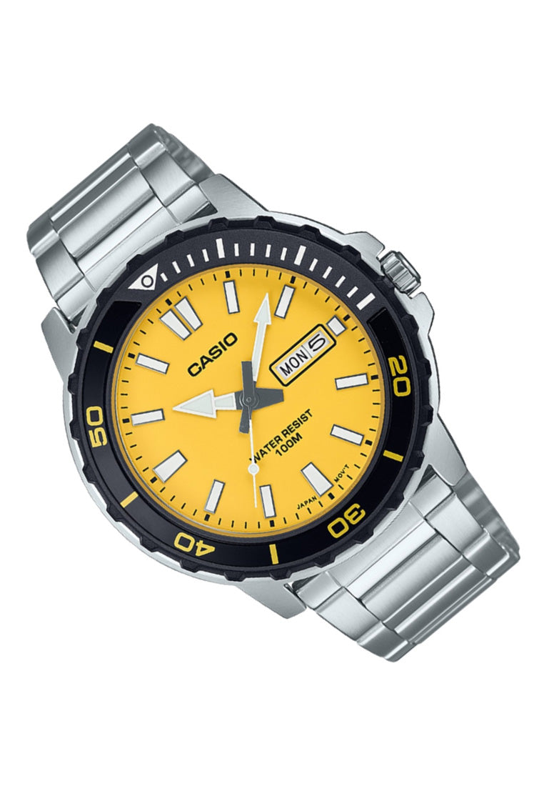 Casio MTD-125D-9A Analog Stainless Steel Strap Watch For Men-Watch Portal Philippines