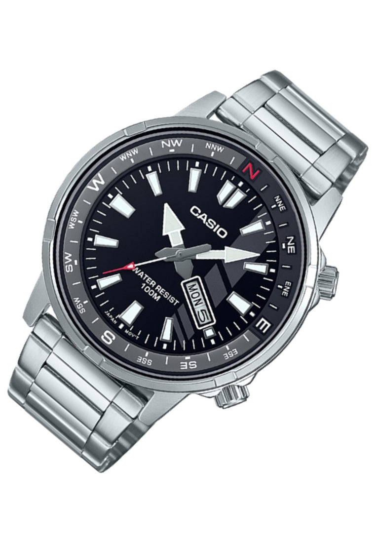 Casio MTD-130D-1A Analog Stainless Steel Strap Watch For Men-Watch Portal Philippines