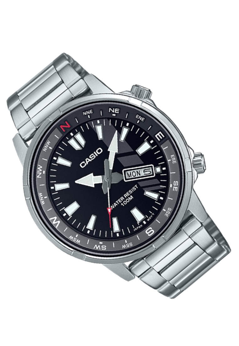 Casio MTD-130D-1A Analog Stainless Steel Strap Watch For Men-Watch Portal Philippines