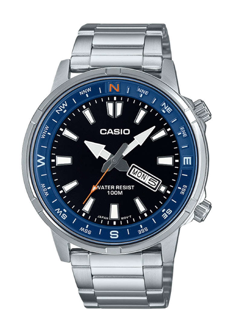 Casio MTD-130D-1A2 Analog Stainless Steel Strap Watch For Men-Watch Portal Philippines