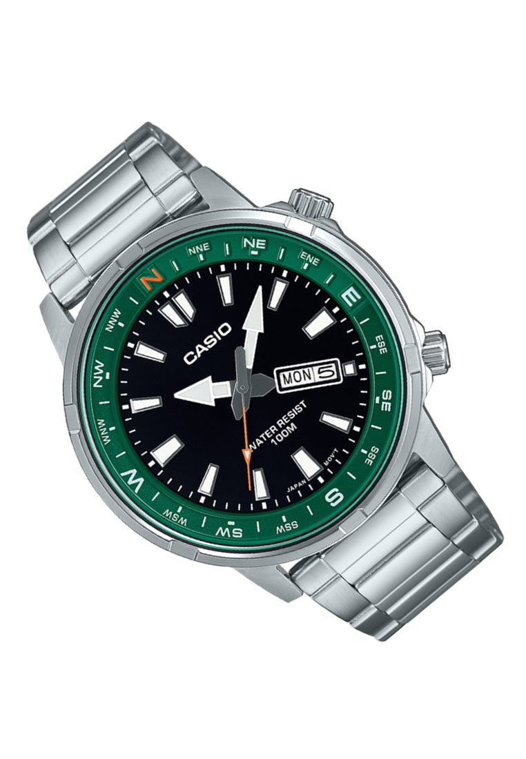 Casio MTD-130D-1A3 Analog Stainless Steel Strap Watch For Men-Watch Portal Philippines