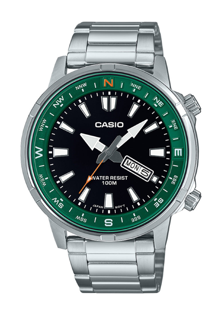 Casio MTD-130D-1A3 Analog Stainless Steel Strap Watch For Men-Watch Portal Philippines