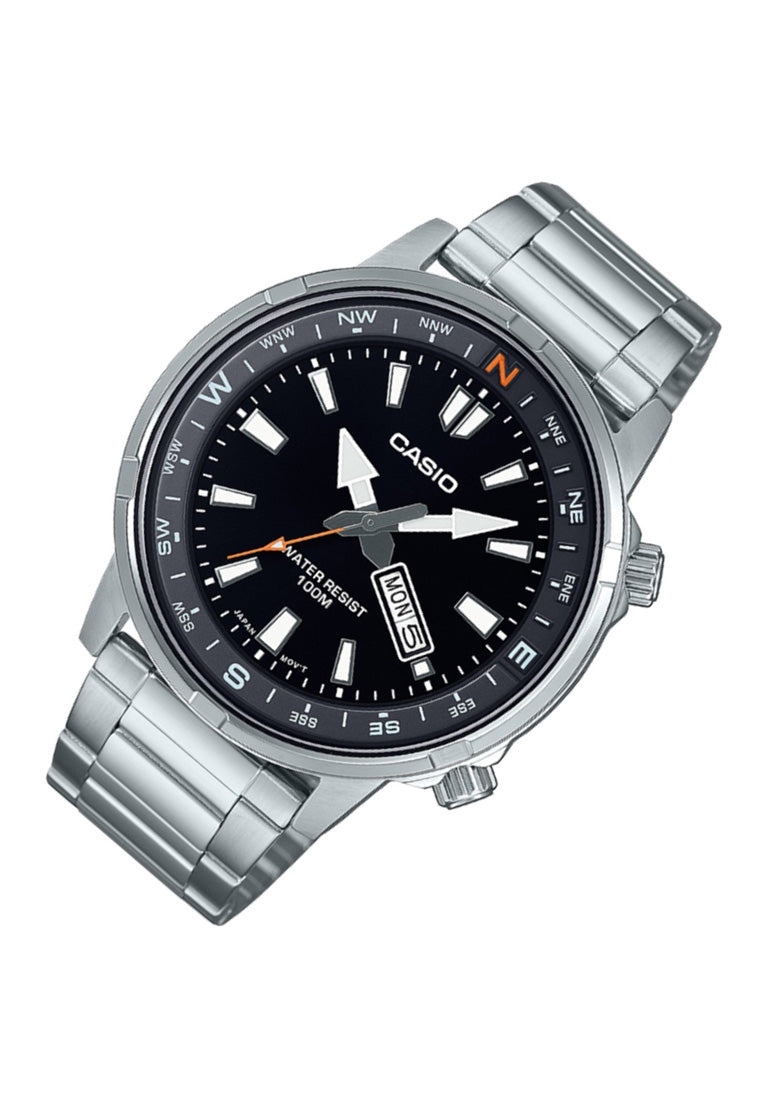Casio MTD-130D-1A4 Analog Stainless Steel Strap Watch For Men-Watch Portal Philippines