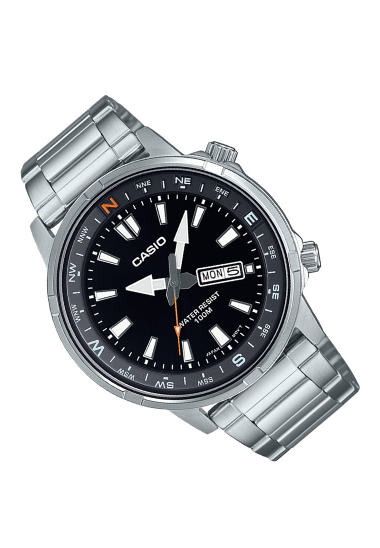 Casio MTD-130D-1A4 Analog Stainless Steel Strap Watch For Men-Watch Portal Philippines