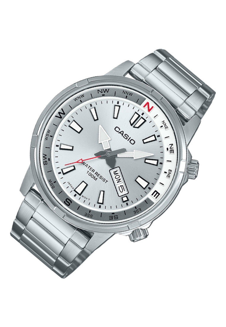 Casio MTD-130D-7A Analog Stainless Steel Strap Watch For Men-Watch Portal Philippines