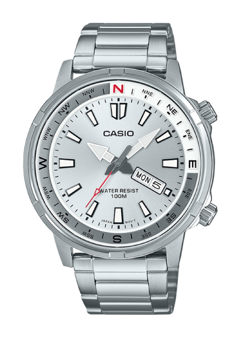 Casio MTD-130D-7A Analog Stainless Steel Strap Watch For Men-Watch Portal Philippines