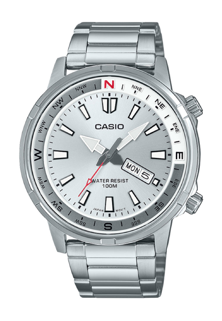 Casio MTD-130D-7A Analog Stainless Steel Strap Watch For Men-Watch Portal Philippines